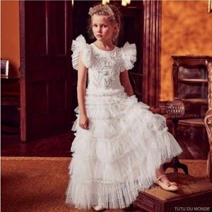 TTDM tutu du monde tulle ruffle white long dress 6 7